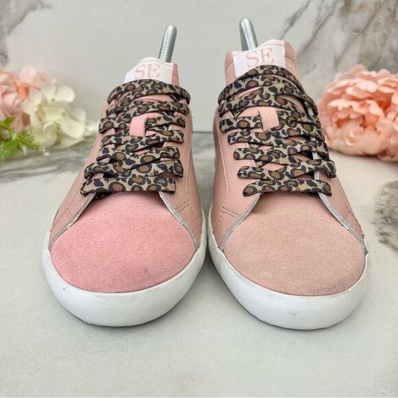 SAM EDELMAN Aubrie Mini Lace Up Sneakers in Rose Bud Pink Size Youth 4 NEW - Picture 8 of 16